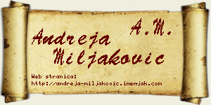 Andreja Miljaković vizit kartica